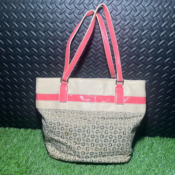 Guess Cream Pink Tote Bag Medium Size - Picture 3 of 5